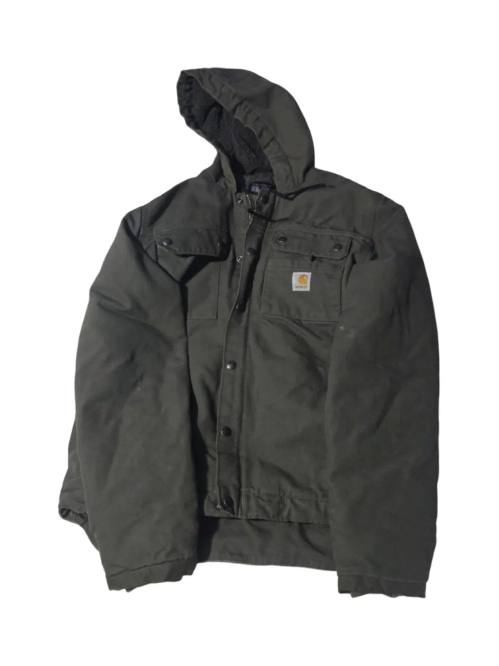 Men's Carhartt Relaxed Fit Hooded Jacket - Green - Size S
